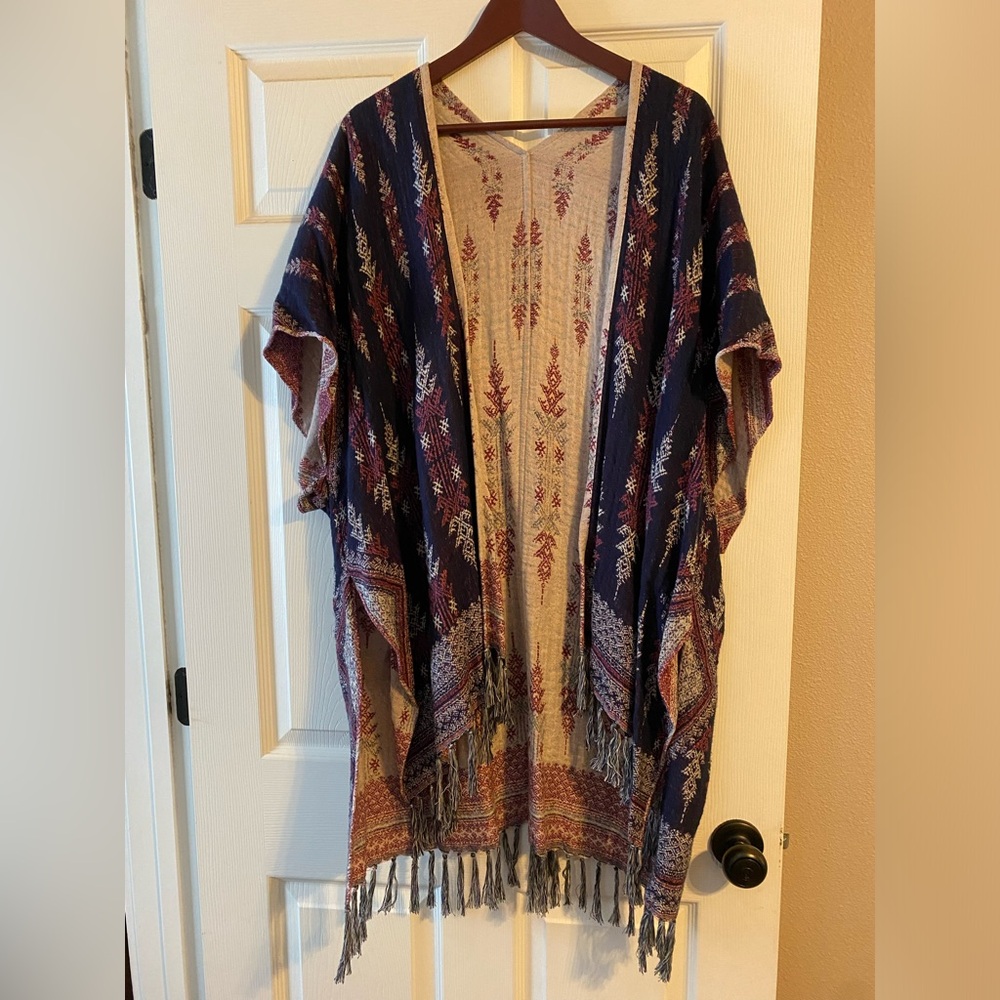 Lucky Brand reversible poncho